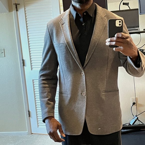 Tommy Hilfiger Grey Unstructured Blazer - Large - Picture 1 of 4